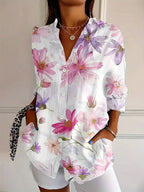 Abstract Print Relaxed Blouse Casual Everyday