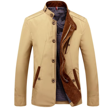 Men's Winter Jacket Stand Collar Warm Lightweight Layering