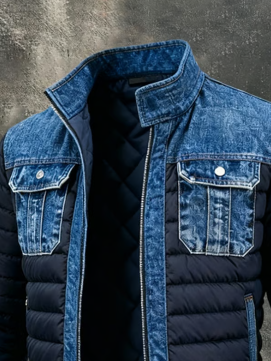 Men's Hybrid Quilted Jacket Versatile Smart Casual Layering