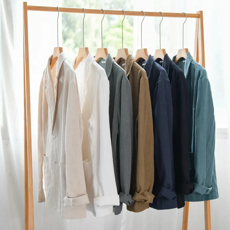Men's Blazer Buttons Pockets Soft Breathable Smart Casual