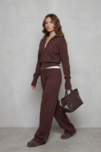 Relaxed Wide-Leg Knit Lounge Set