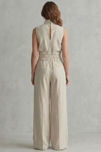 Sleeveless High Waist Wide-Leg Trouser Set