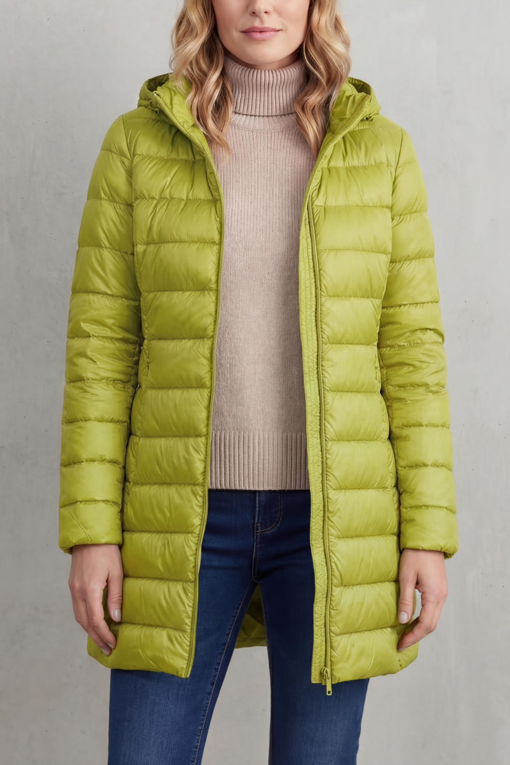 Zip Hooded Down Jacket
