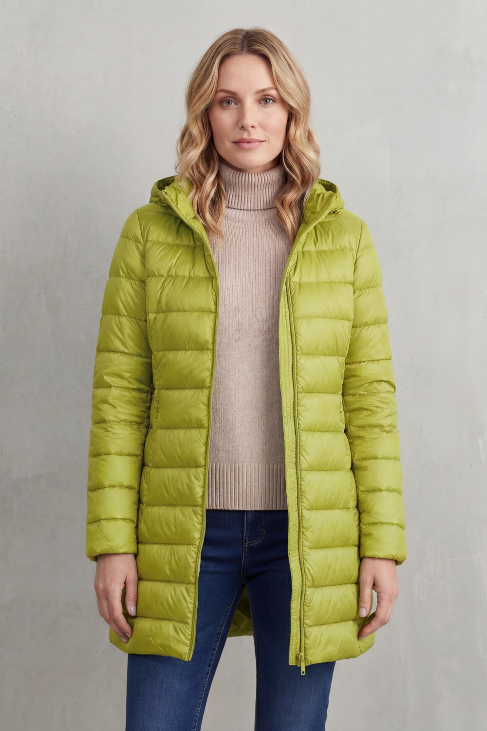 Zip Hooded Down Jacket