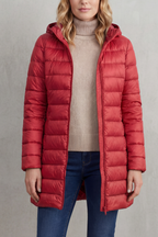 Zip Hooded Down Jacket