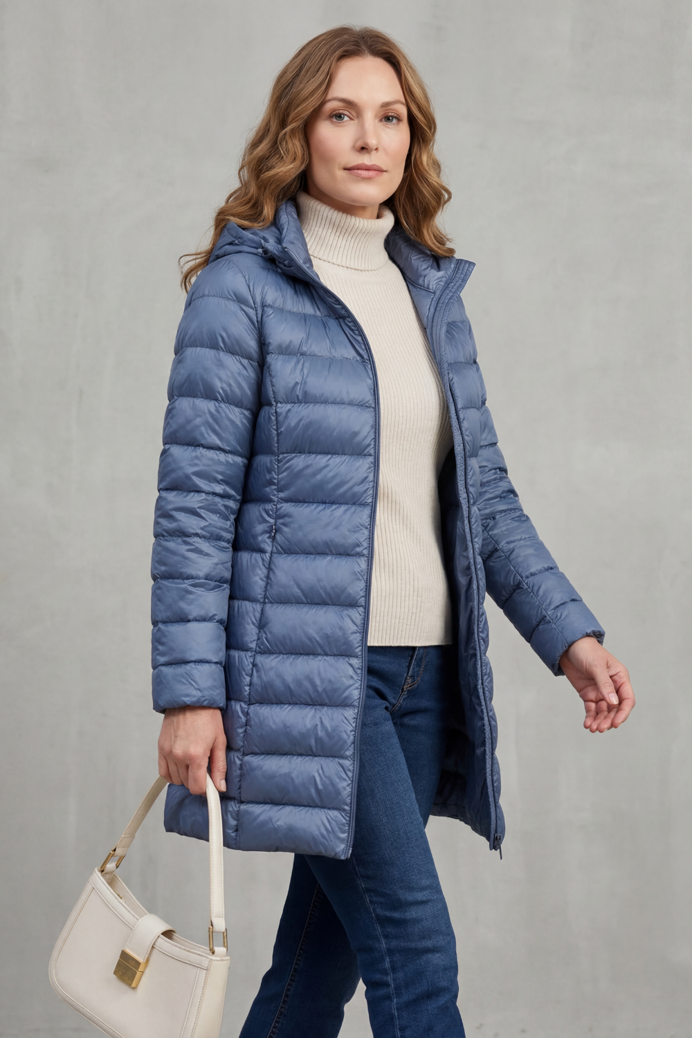 Zip Hooded Down Jacket
