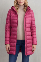 Zip Hooded Down Jacket