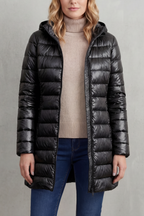 Zip Hooded Down Jacket