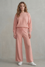Wide-Leg Knit Comfortable Loungewear Set