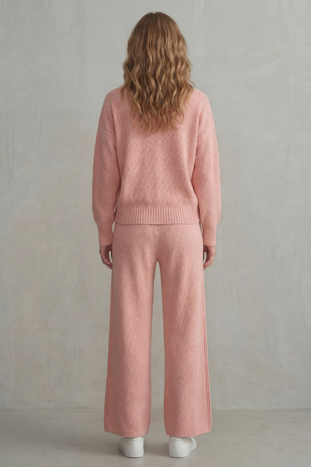 Wide-Leg Knit Comfortable Loungewear Set