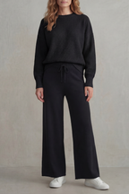 Wide-Leg Knit Comfortable Loungewear Set