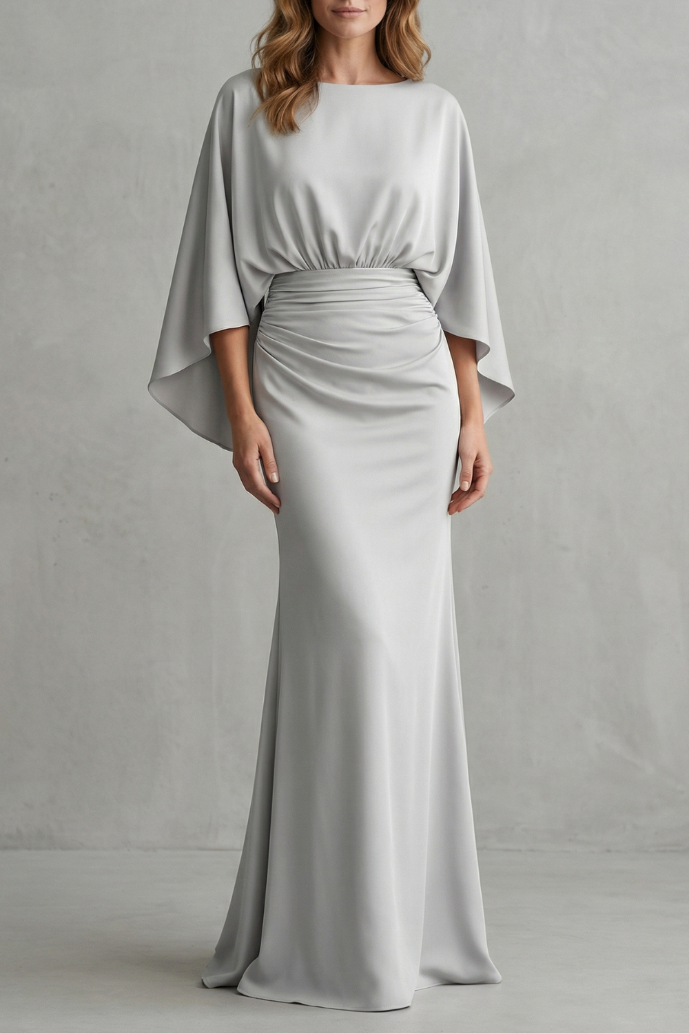 Batwing Sleeve Maxi Dress