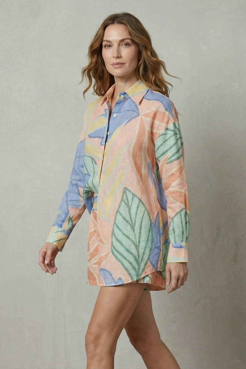 High Waist Shirt And Short Set