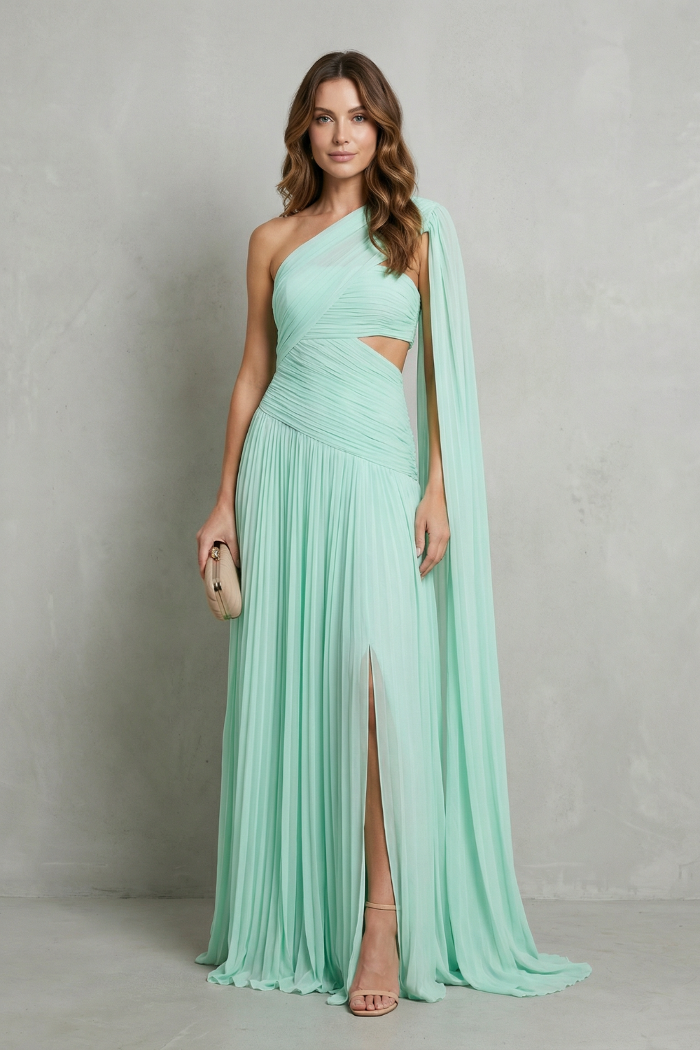 Sylvarine – Ethereal chiffon drape – Maxi dress