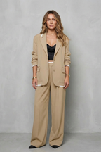 Elegant Wide-Leg Two-Piece Power Look