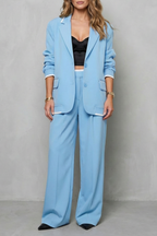 Elegant Wide-Leg Two-Piece Power Look