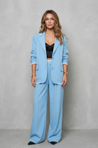 Elegant Wide-Leg Two-Piece Power Look