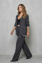 Elegant Wide-Leg Two-Piece Power Look