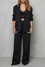 Elegant Wide-Leg Two-Piece Power Look