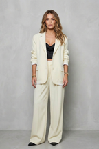 Elegant Wide-Leg Two-Piece Power Look