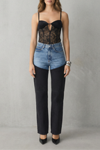 High-Rise Straight Jeans