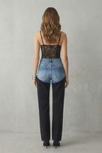 High-Rise Straight Jeans