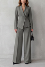 Wide-Leg High Waist Tailored Suit Set