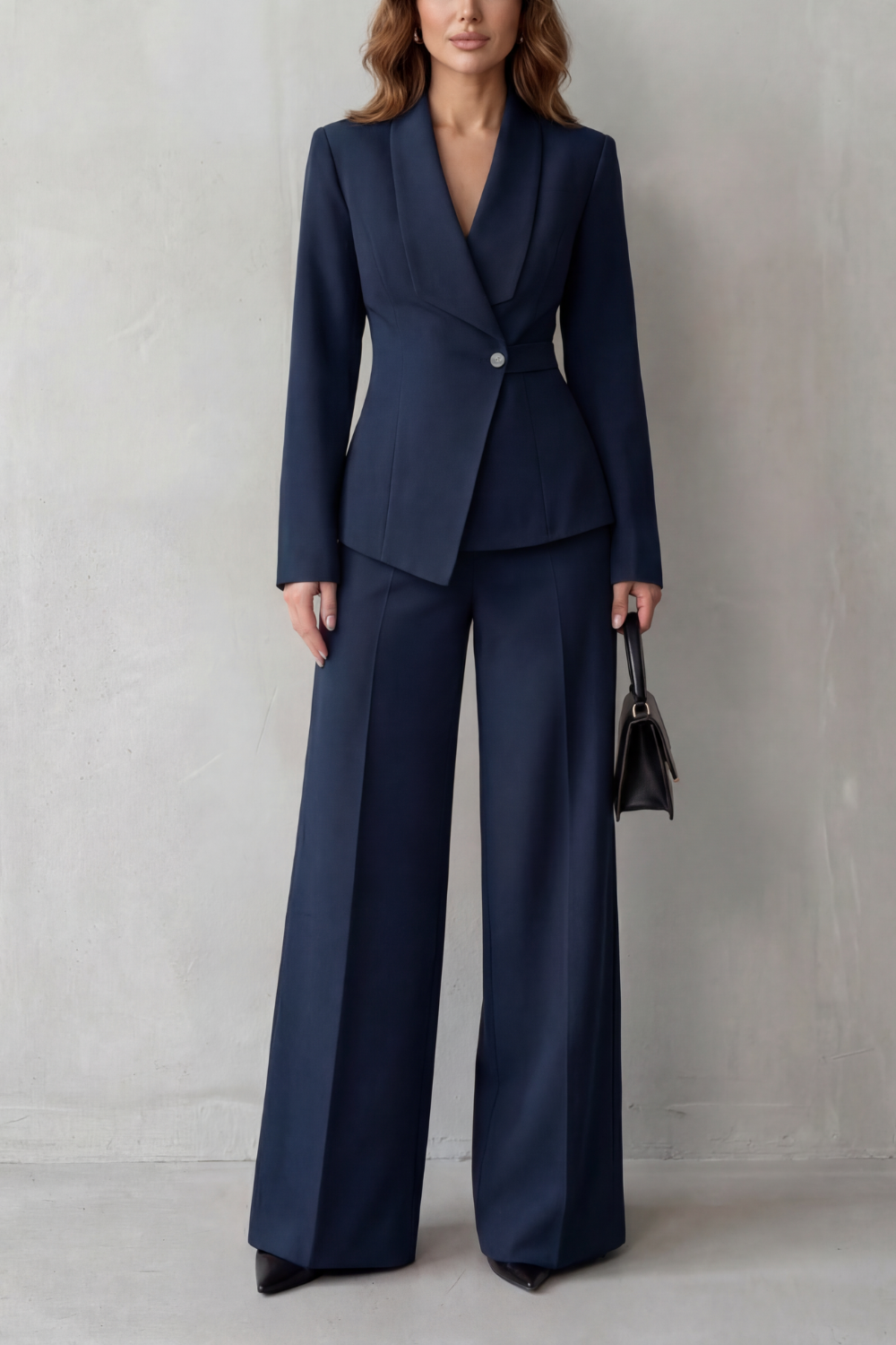 Wide-Leg High Waist Tailored Suit Set