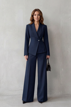 Wide-Leg High Waist Tailored Suit Set