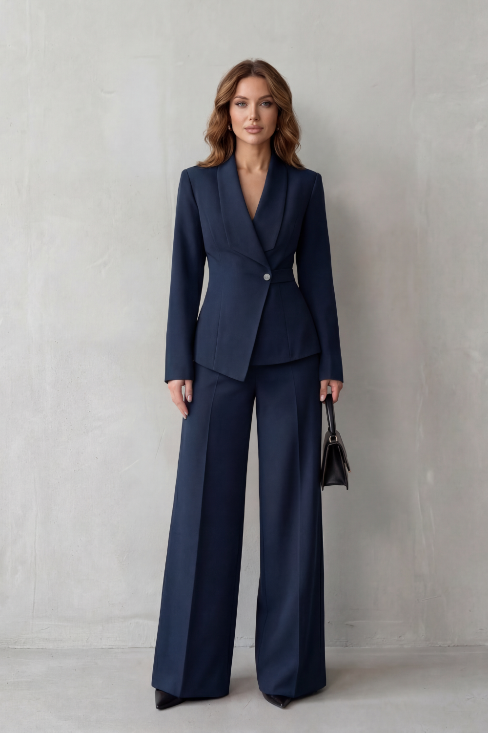 Wide-Leg High Waist Tailored Suit Set