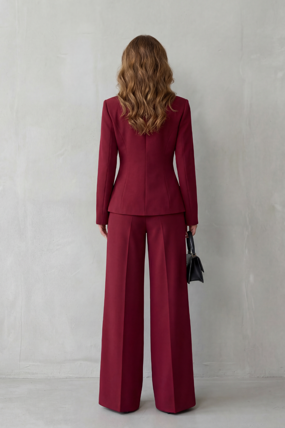 Wide-Leg High Waist Tailored Suit Set