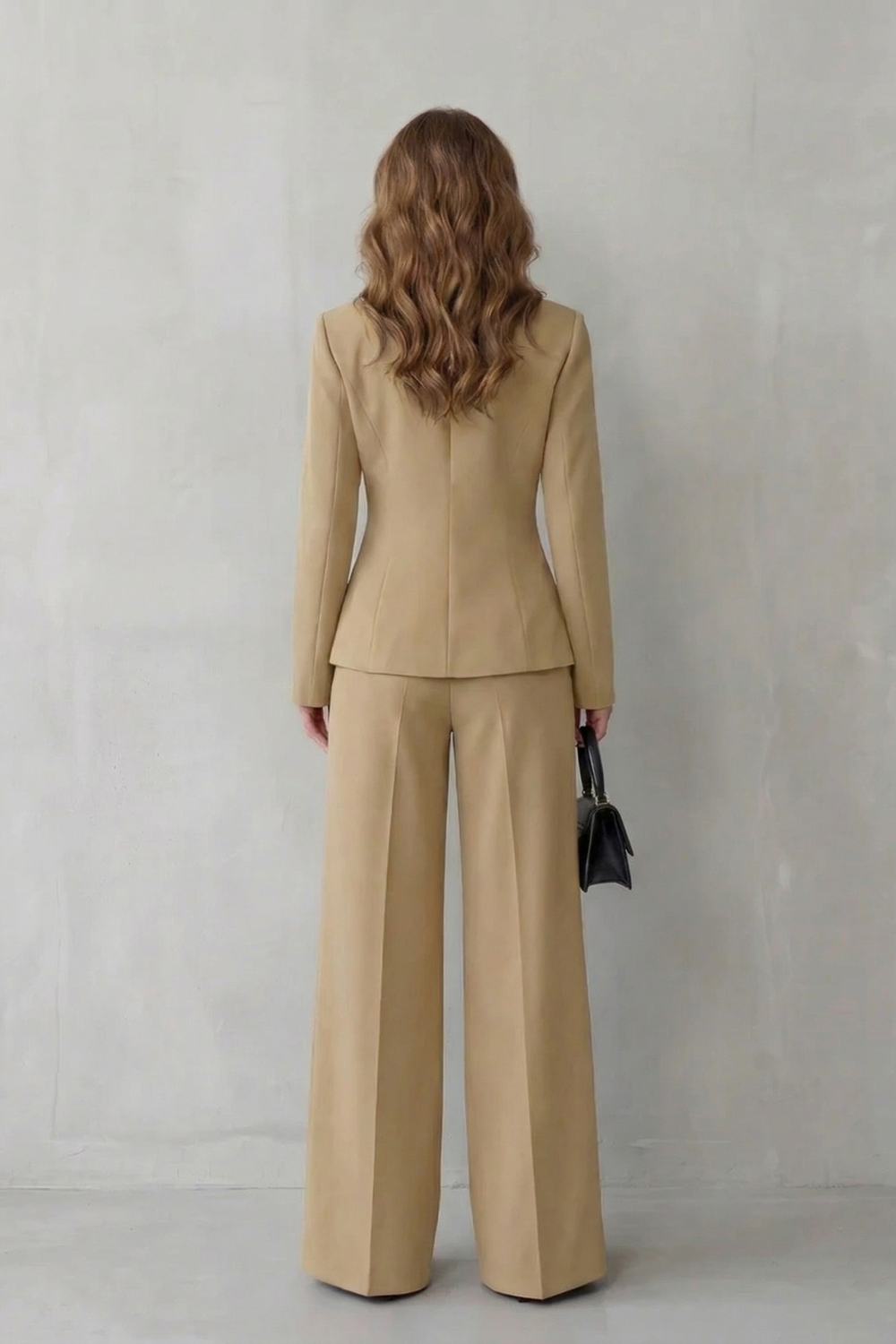 Wide-Leg High Waist Tailored Suit Set