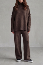 Relaxed Wide-Leg Knit Lounge Set