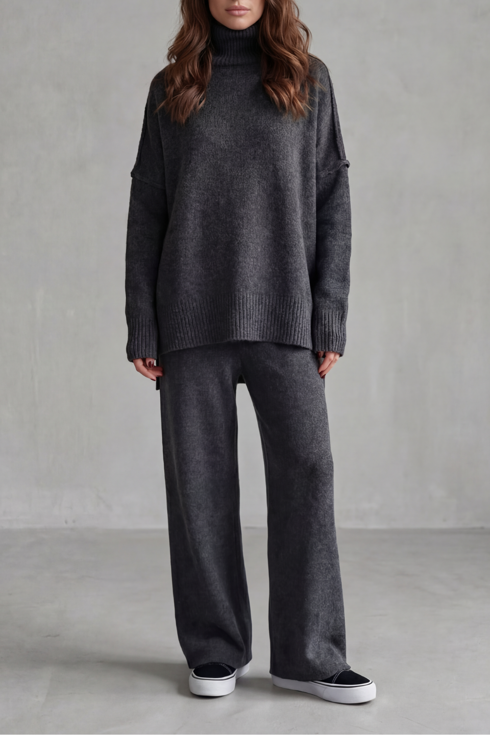 Relaxed Wide-Leg Knit Lounge Set