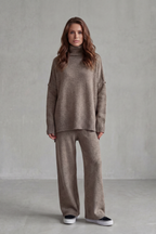 Relaxed Wide-Leg Knit Lounge Set