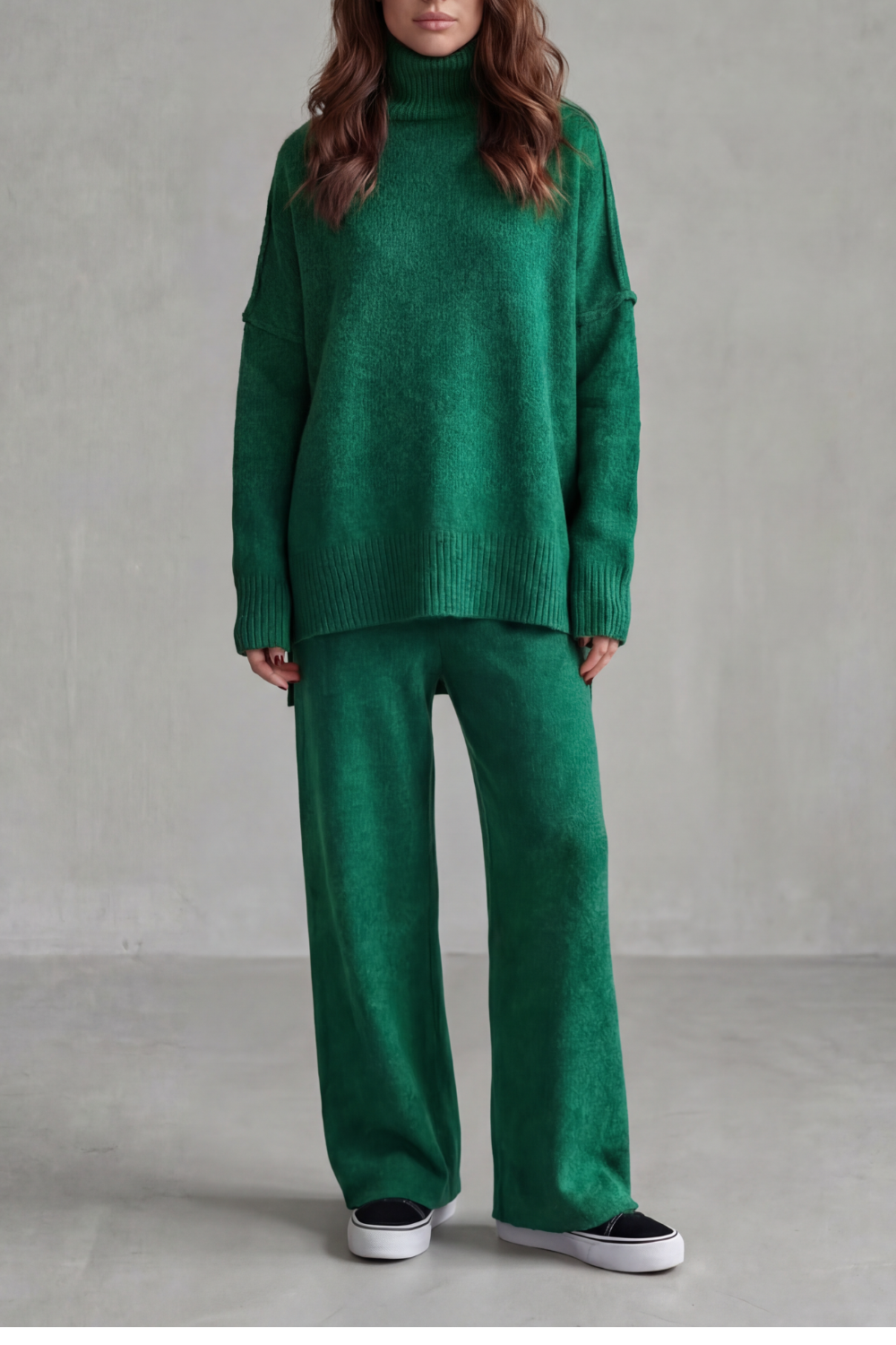 Relaxed Wide-Leg Knit Lounge Set