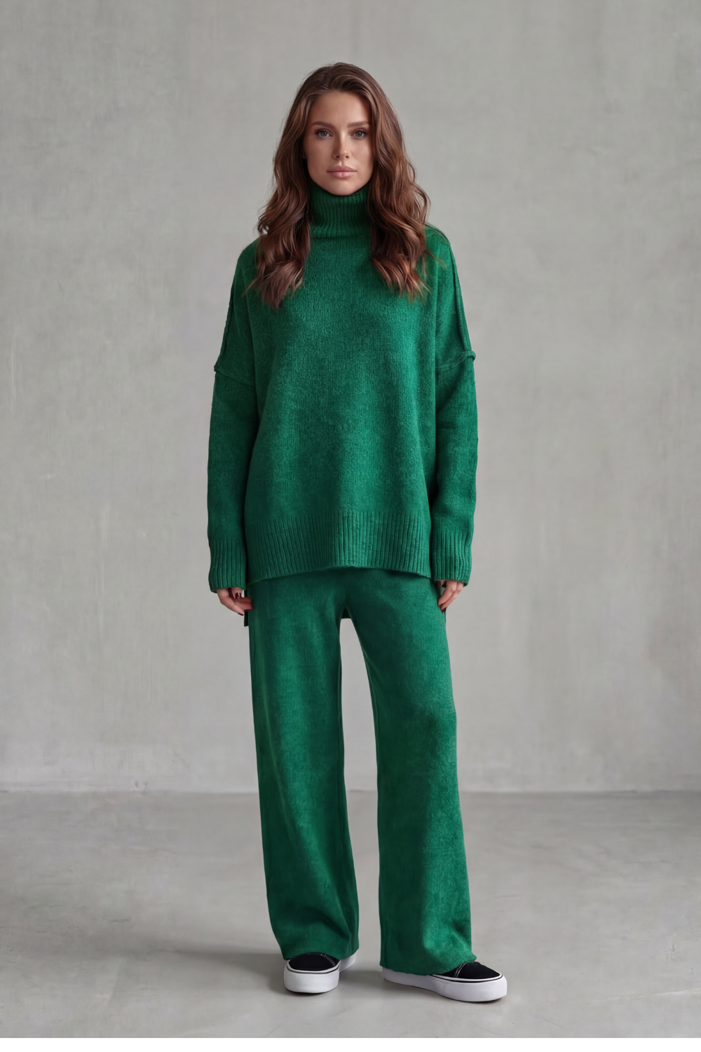 Relaxed Wide-Leg Knit Lounge Set