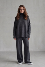 Relaxed Wide-Leg Knit Lounge Set