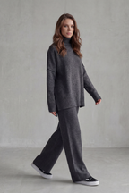 Relaxed Wide-Leg Knit Lounge Set