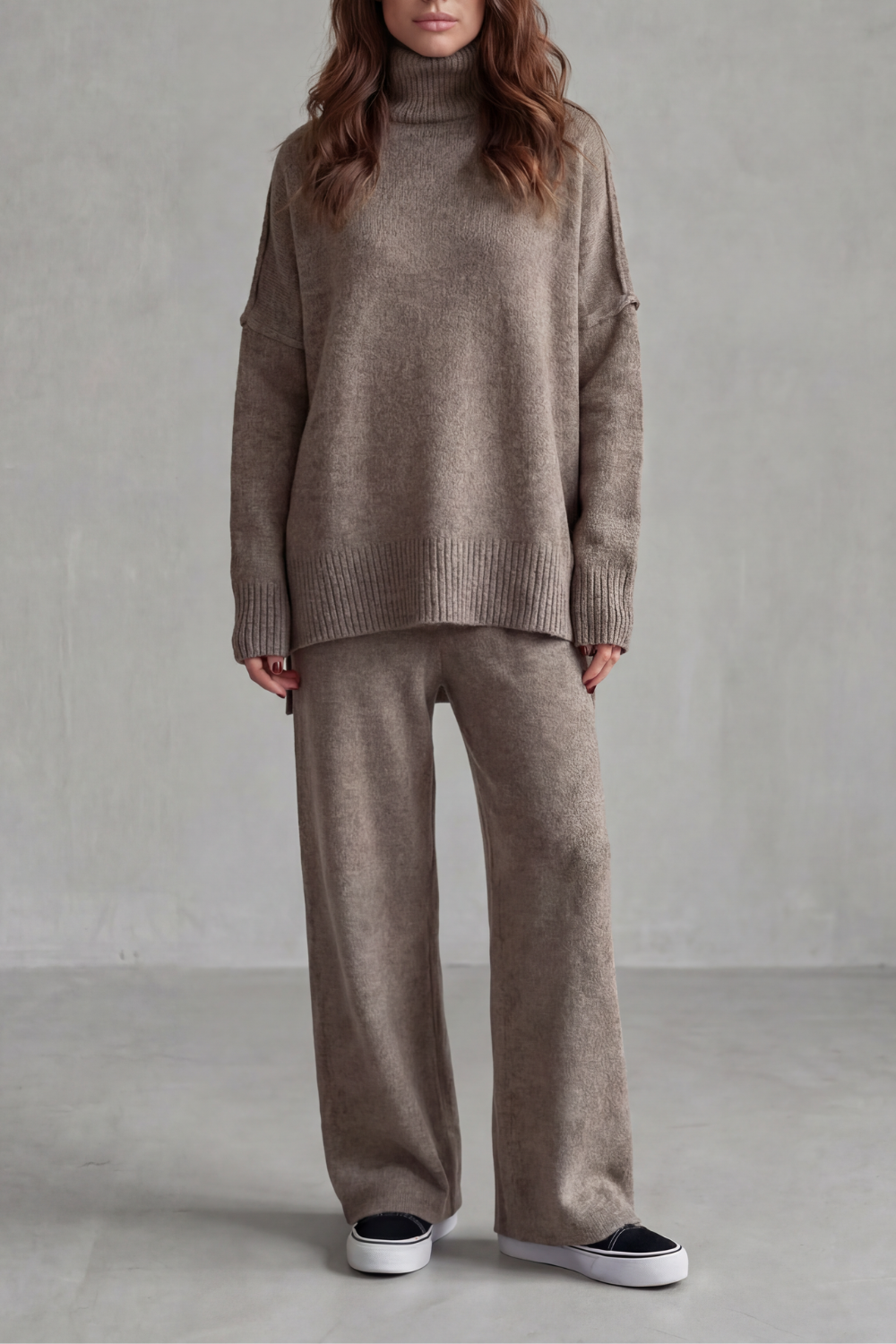 Relaxed Wide-Leg Knit Lounge Set