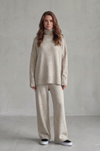 Relaxed Wide-Leg Knit Lounge Set