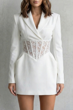 Tailored Lace Blazer Dress