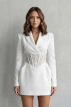 Tailored Lace Blazer Dress