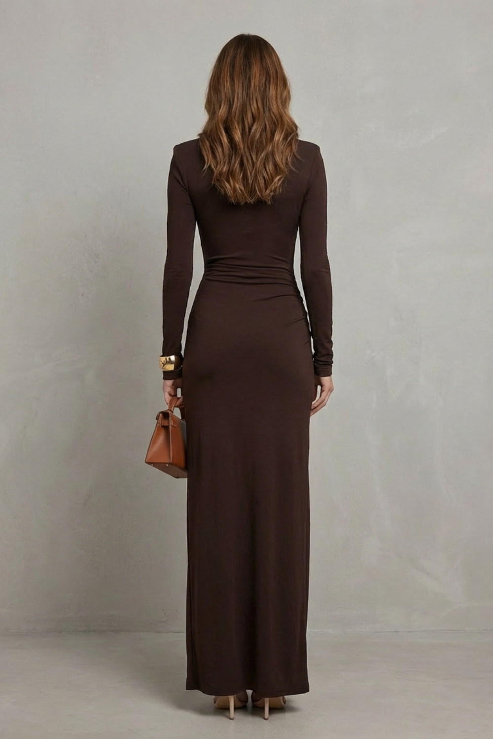 High Neck Long Sleeve Sophisticated Evening Glamour