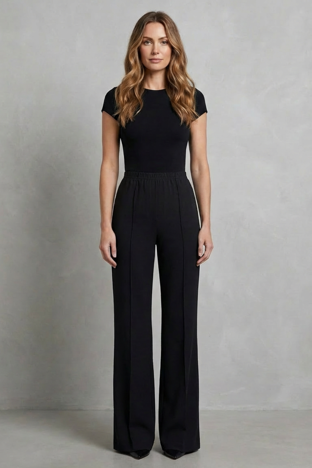 High-Waist Wide-Leg Trousers