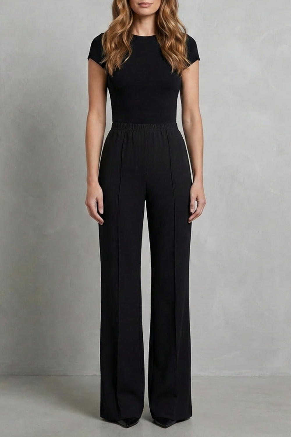 High-Waist Wide-Leg Trousers