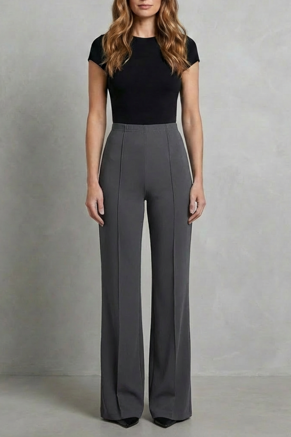High-Waist Wide-Leg Trousers
