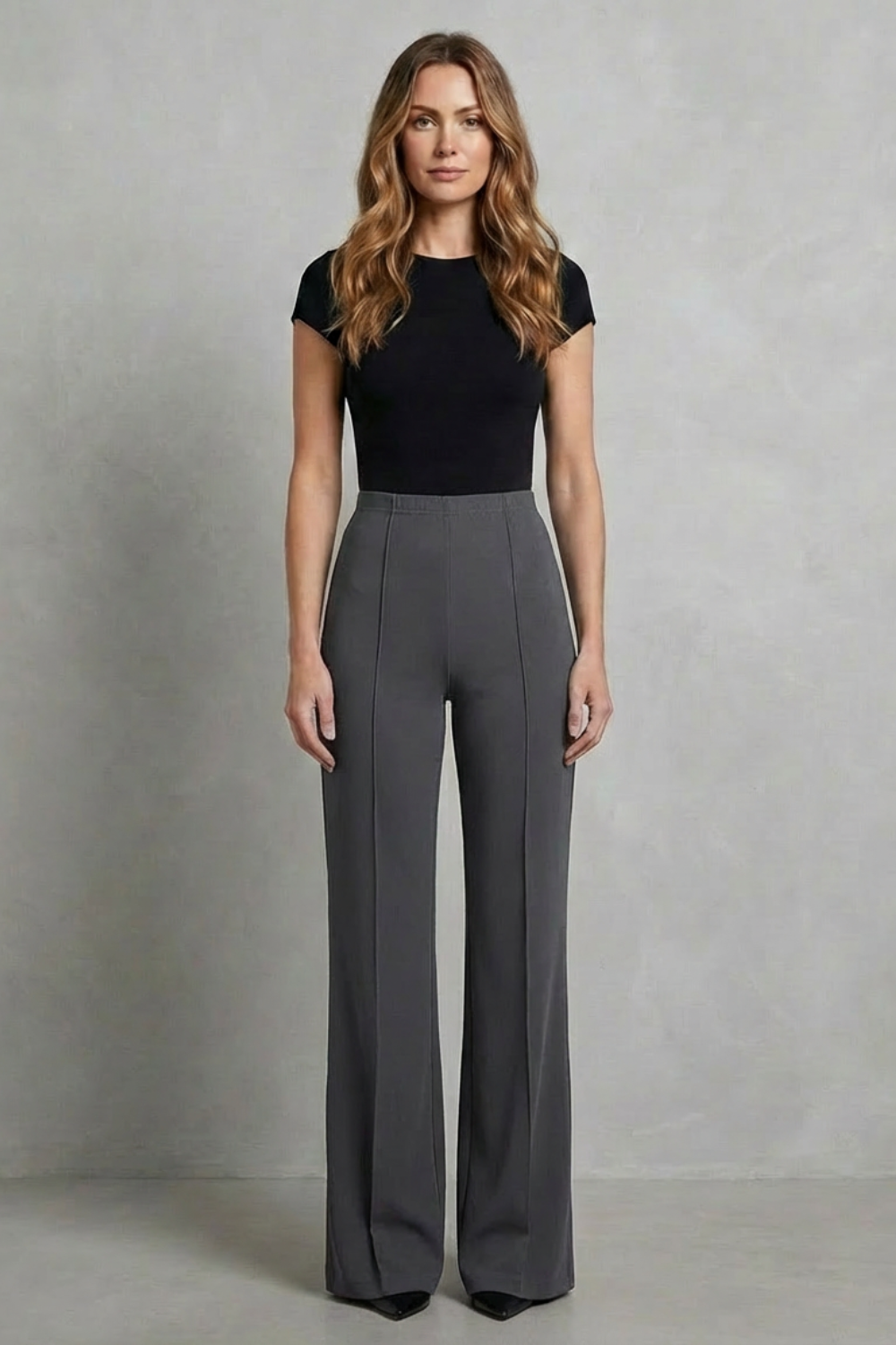 High-Waist Wide-Leg Trousers