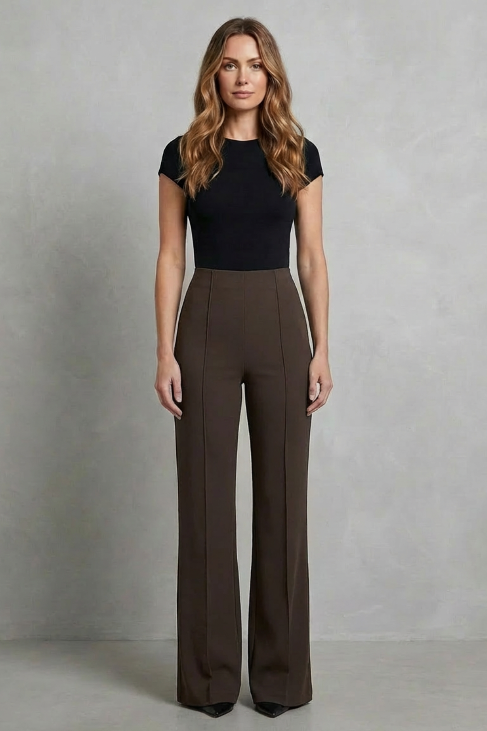 High-Waist Wide-Leg Trousers