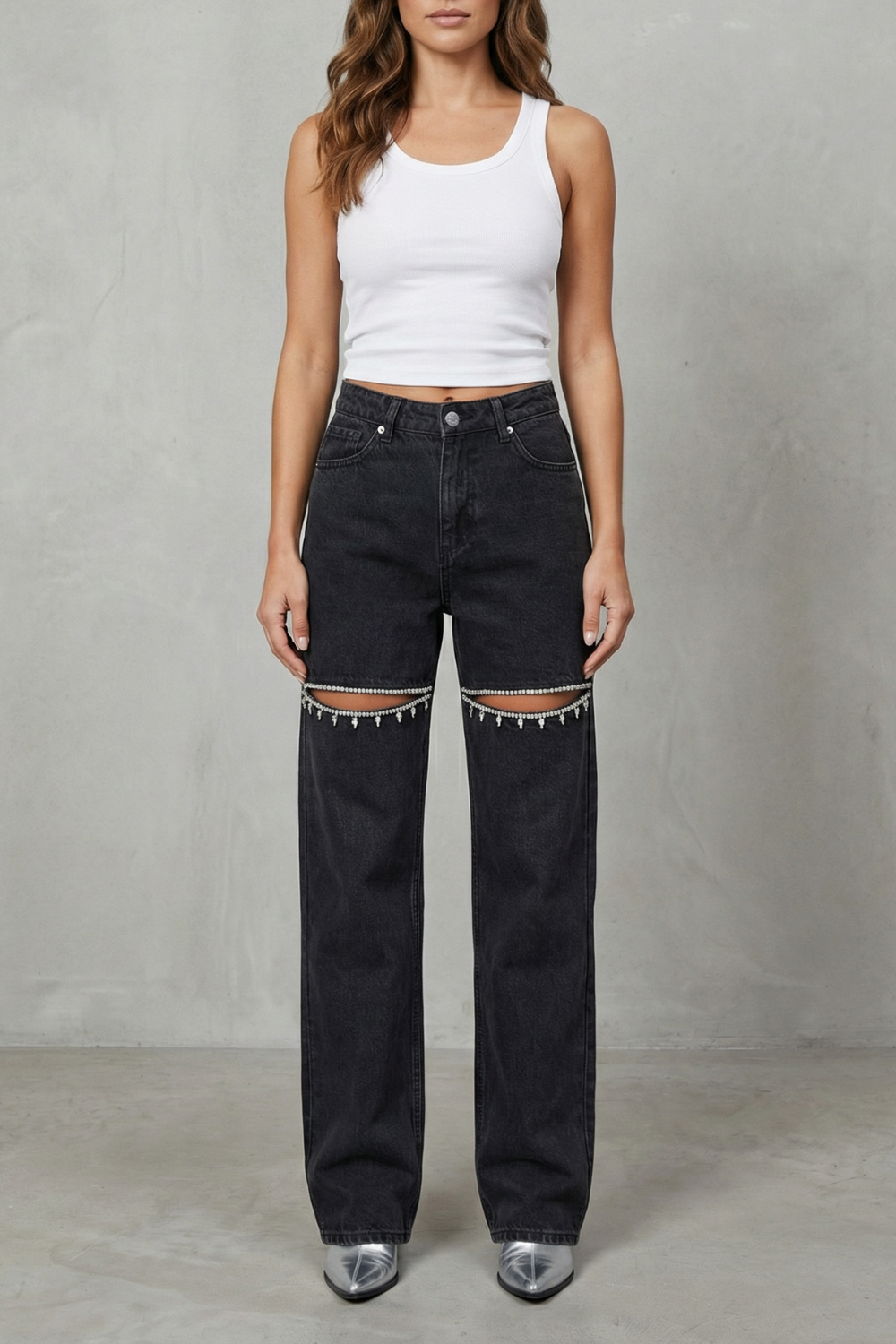 High Waist Wide-Leg Jeans